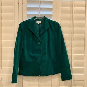 Talbots velvet green blazer. Size 12